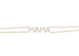 Diamond Pavé Double Chain Personalized Bracelet