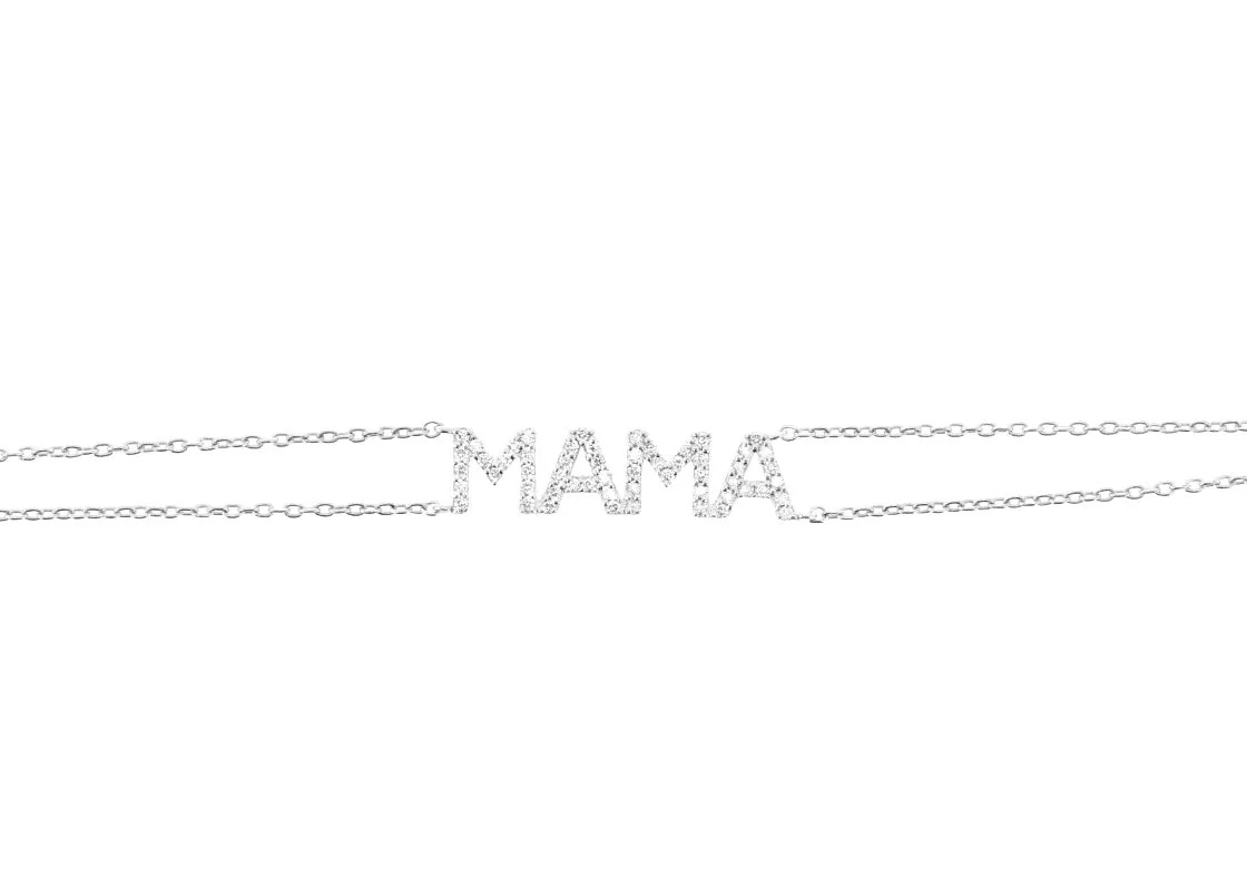 Diamond Pavé Double Chain Personalized Bracelet