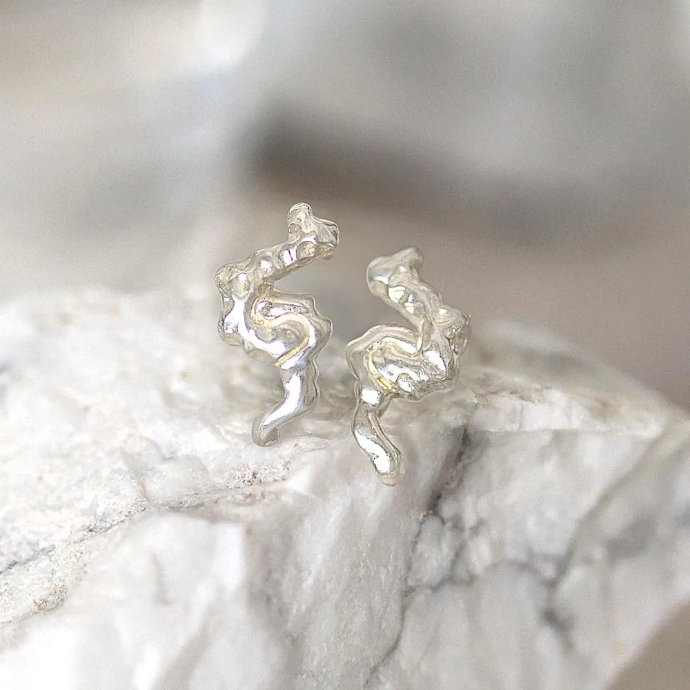 Dimpled Curve Studs