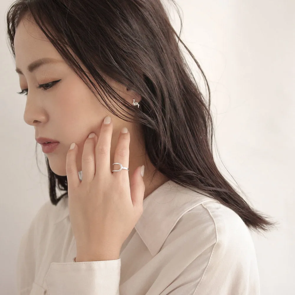 Dimpled Curve Studs