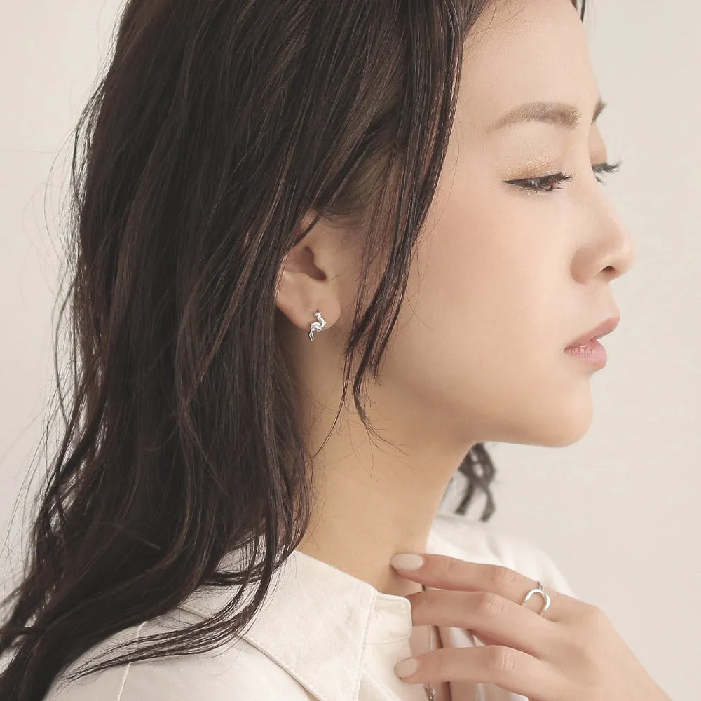 Dimpled Curve Studs