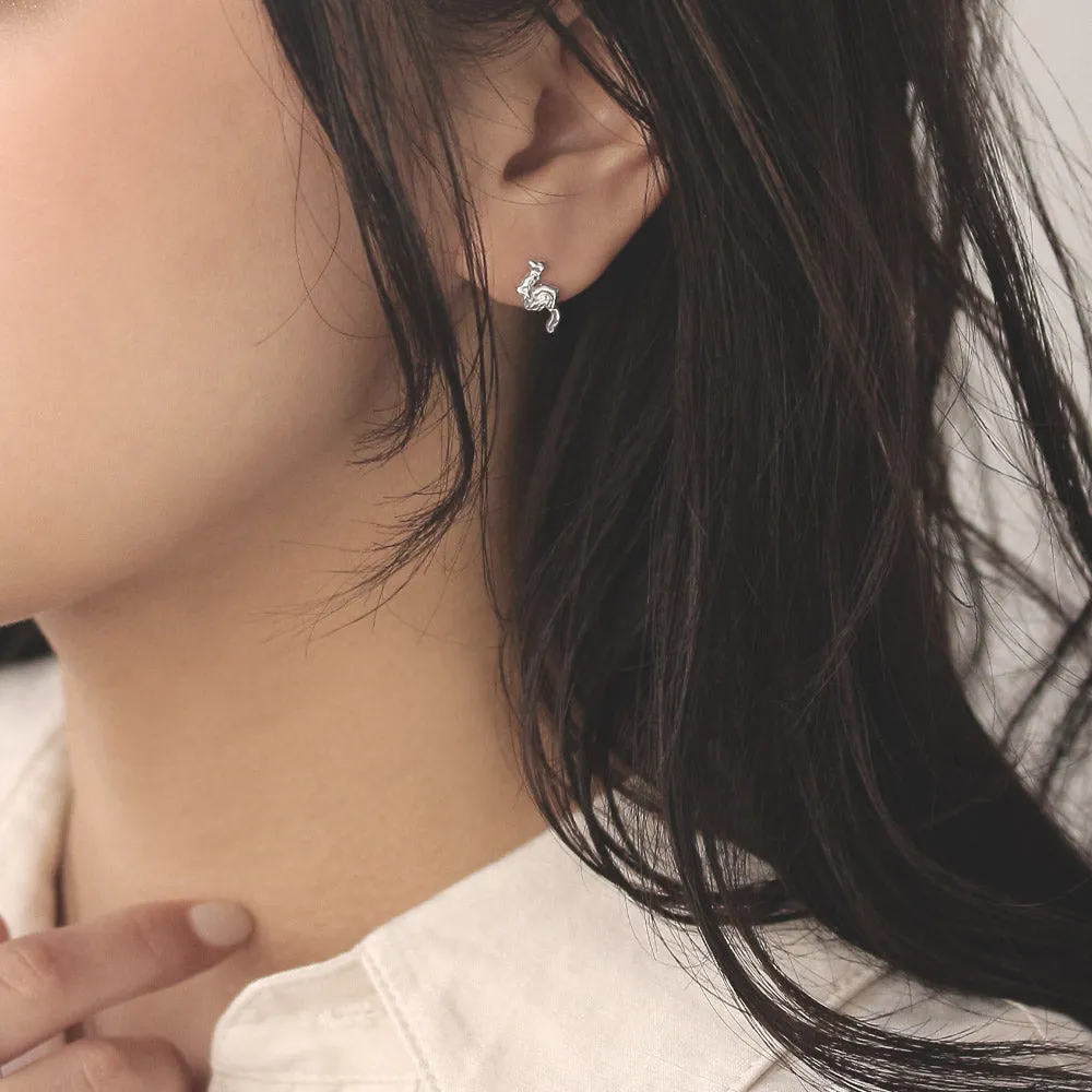Dimpled Curve Studs