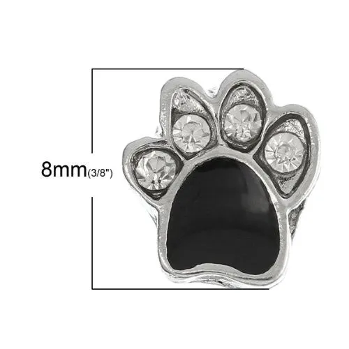 Dog-Paw Floating Charms For Glass Living Memory Lockets