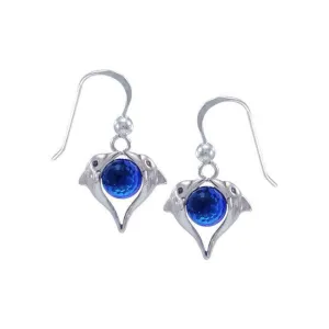 Dolphin Love Sterling Silver Earrings WE234
