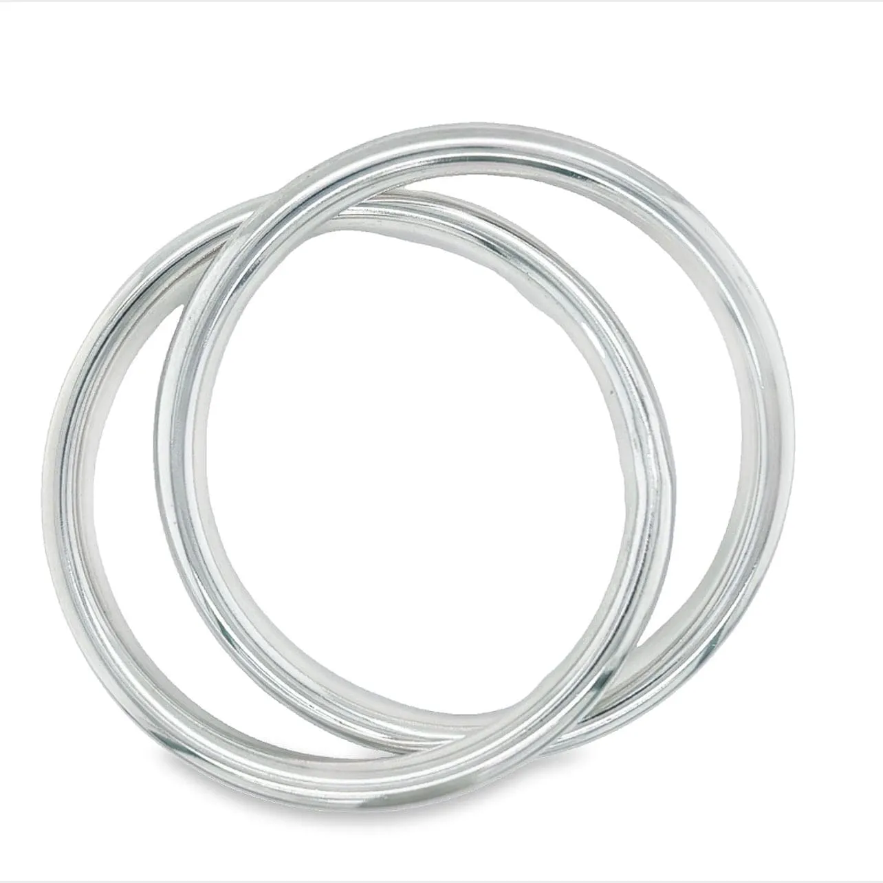 Double Linked Silver Bangle