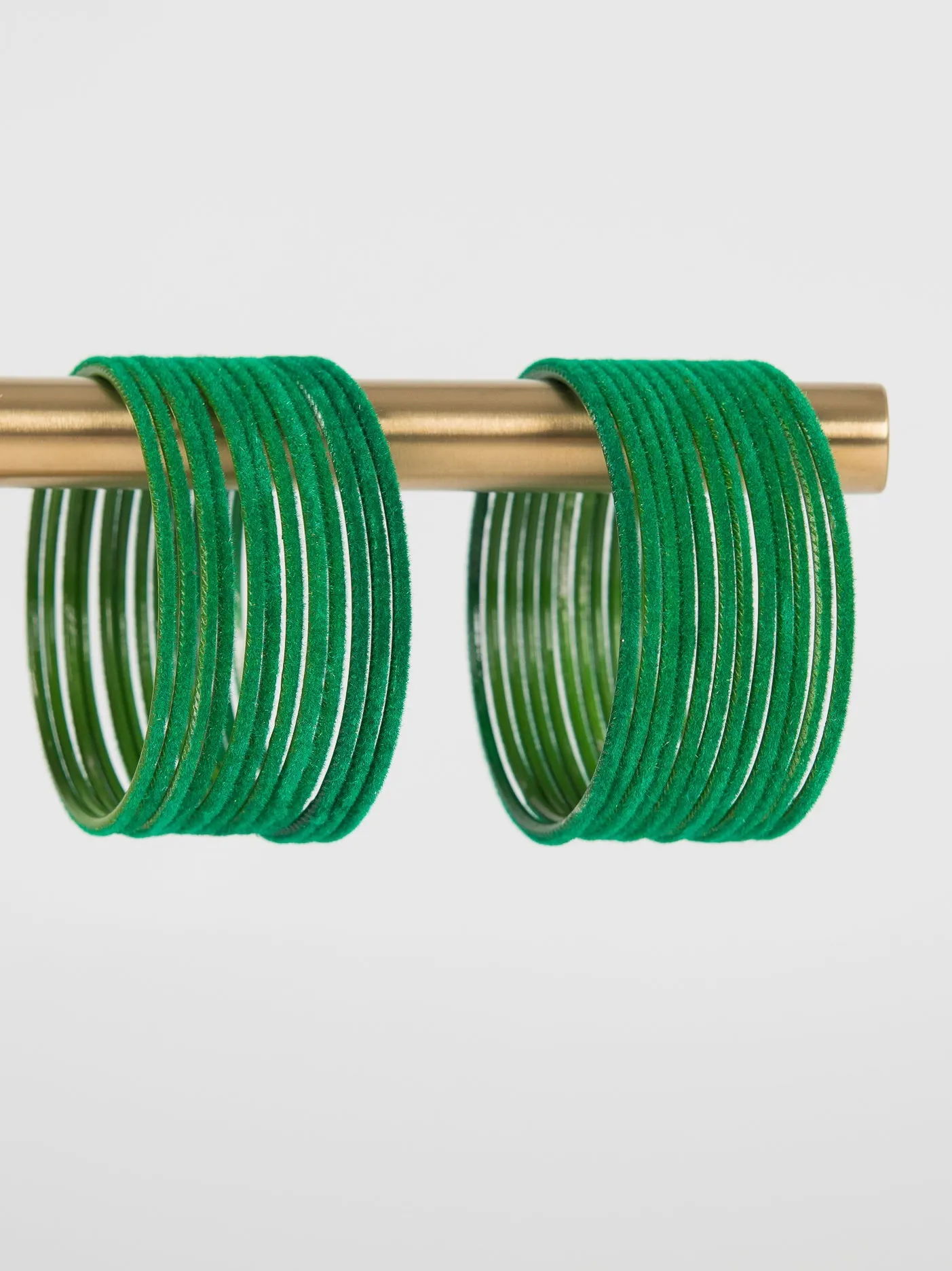 Emerald Velour Bangles
