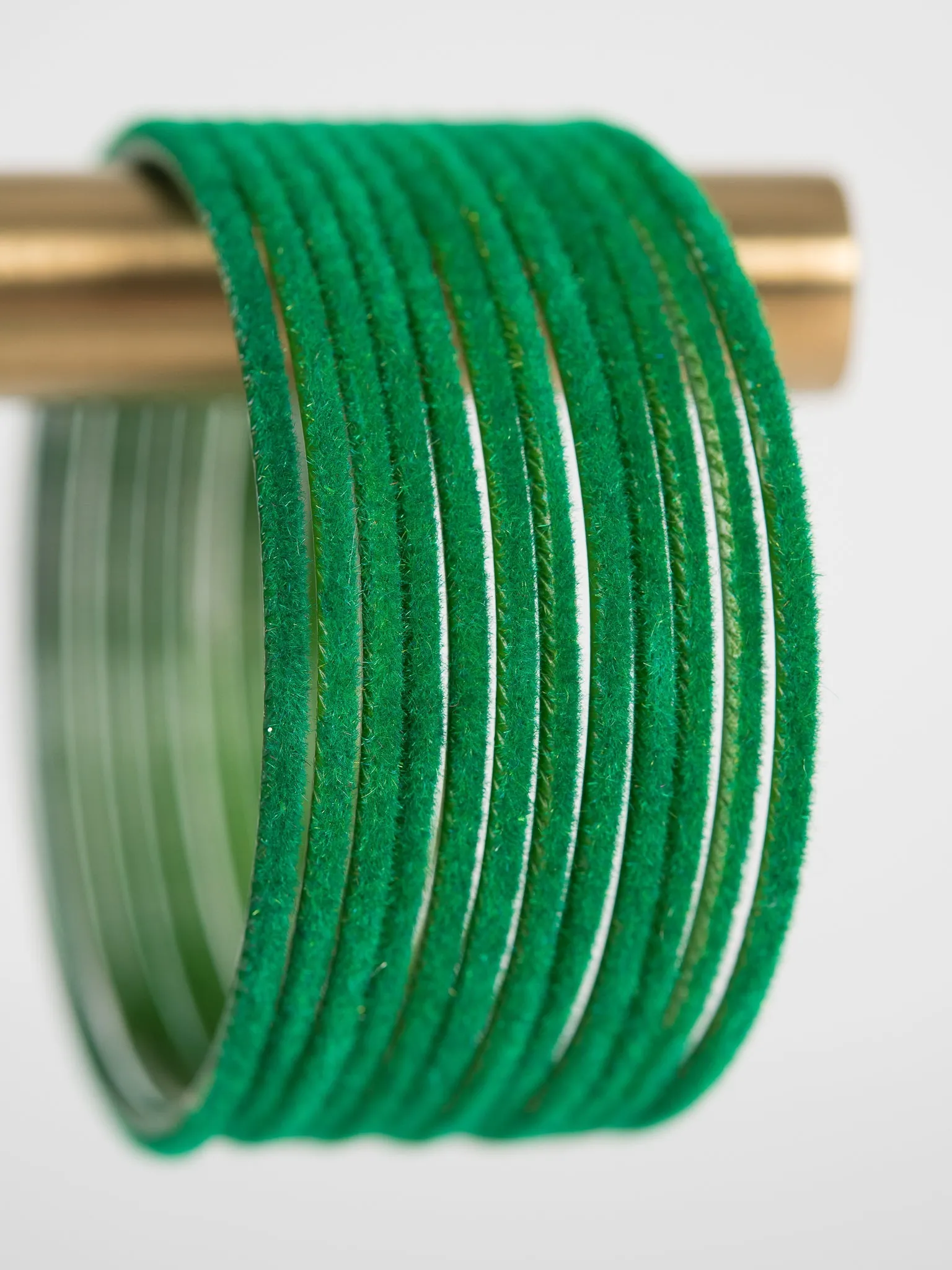 Emerald Velour Bangles