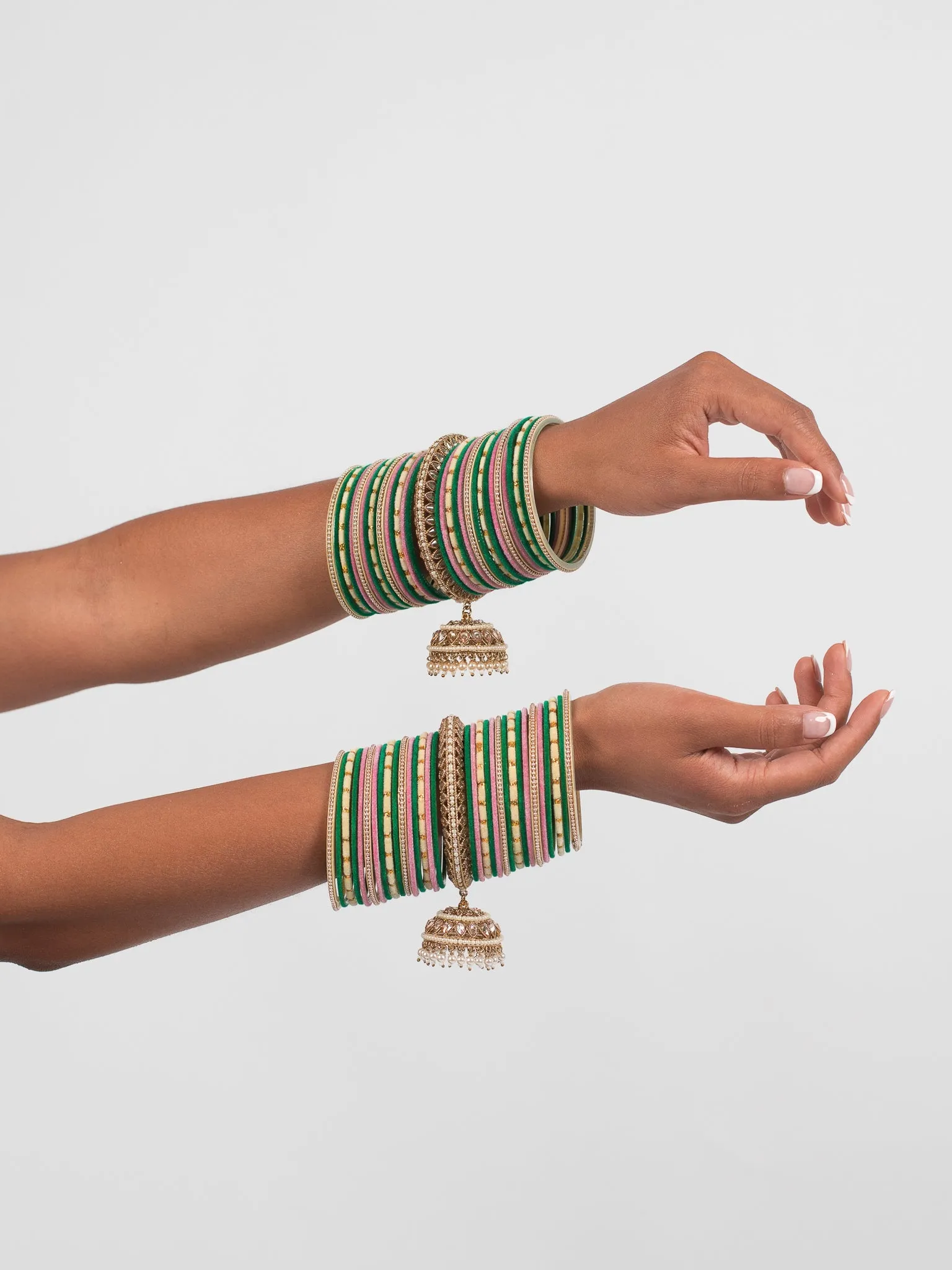 Emerald Velour Bangles