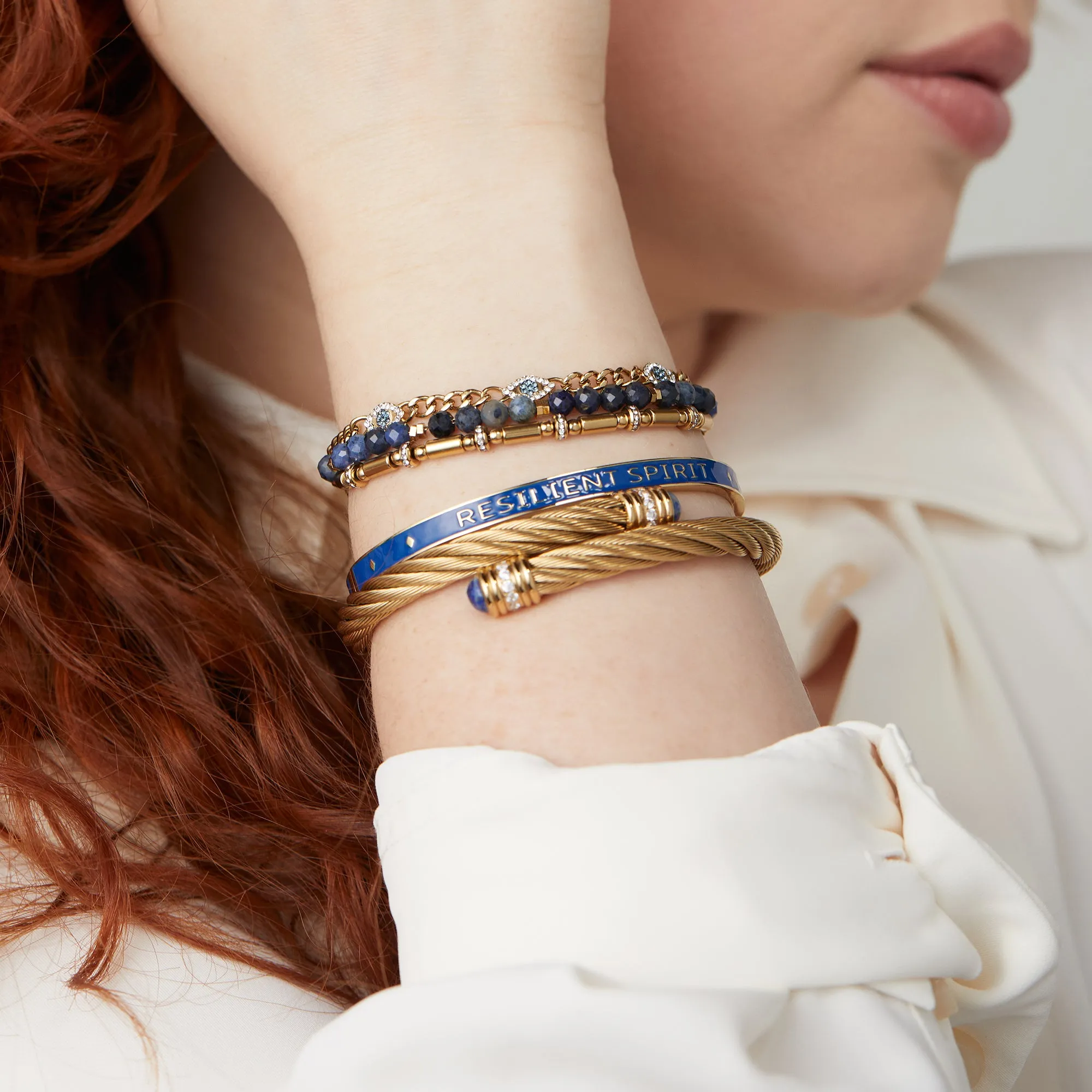 Evil Eye Stranded Bracelet Set