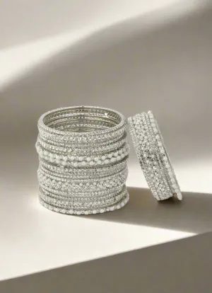 Exquisite Diamante Bangle Set