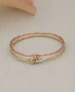 Fair Trade Interlock Bangle Bracelets, Set of 3