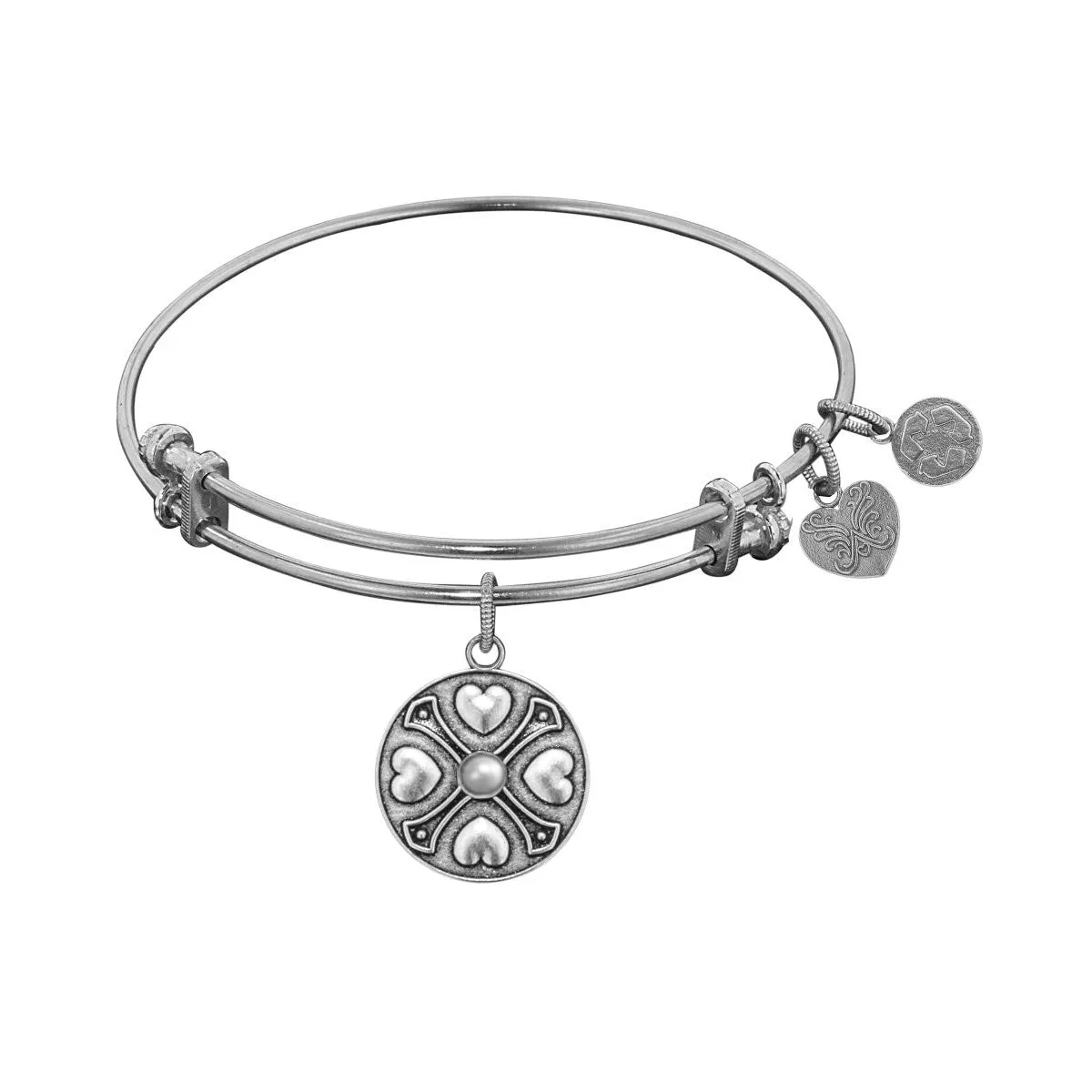 Finish Brass June Birthstone Angelica Bangle Bracelet, 7.25"