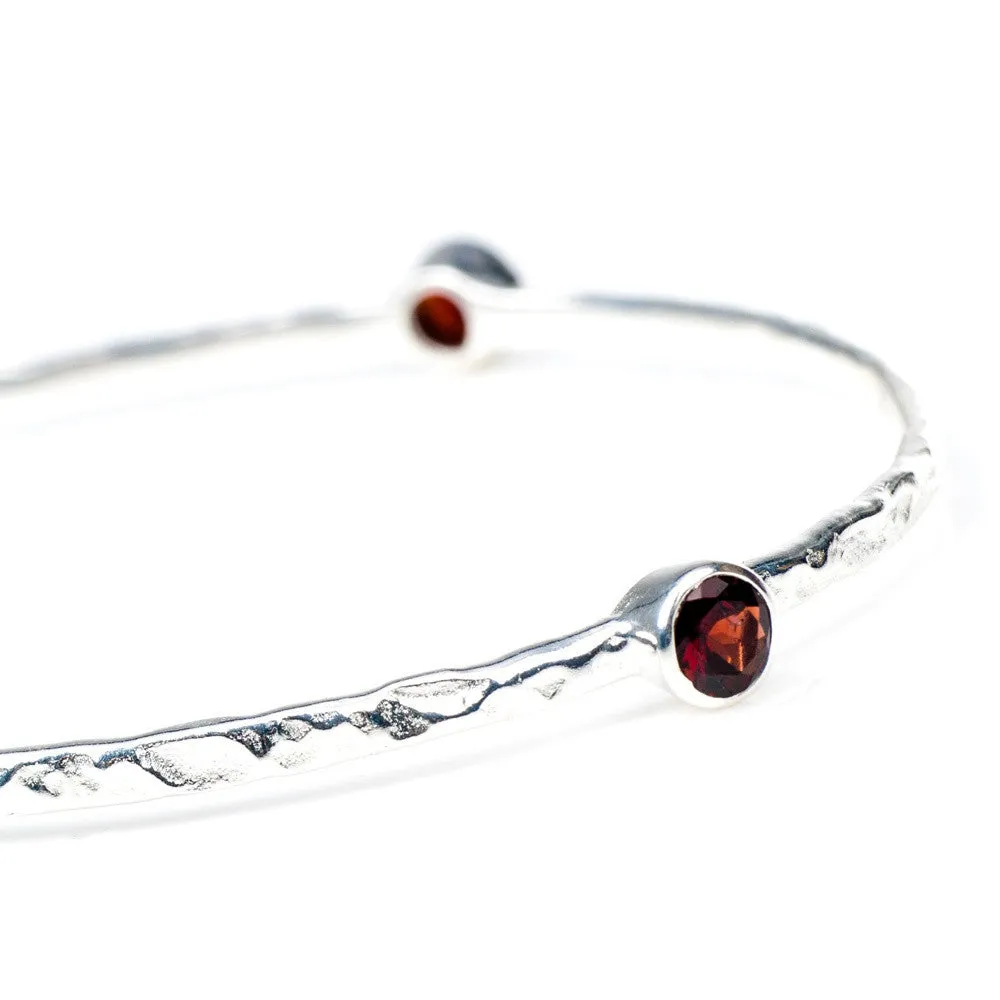 Garnet Semi-Precious Stacking Bangle