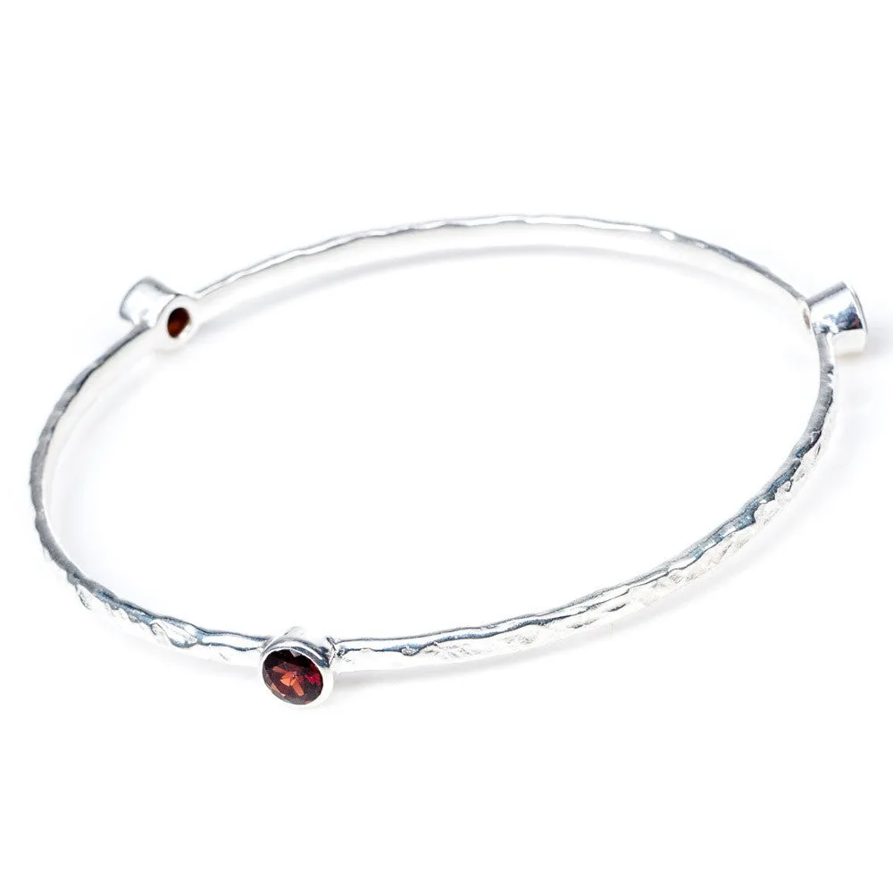 Garnet Semi-Precious Stacking Bangle