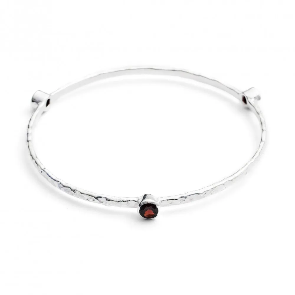 Garnet Semi-Precious Stacking Bangle