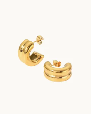 Gold Double Hoop Earrings