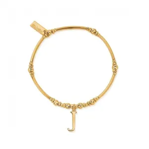 Gold Iconic Initial Bracelet - Letter J