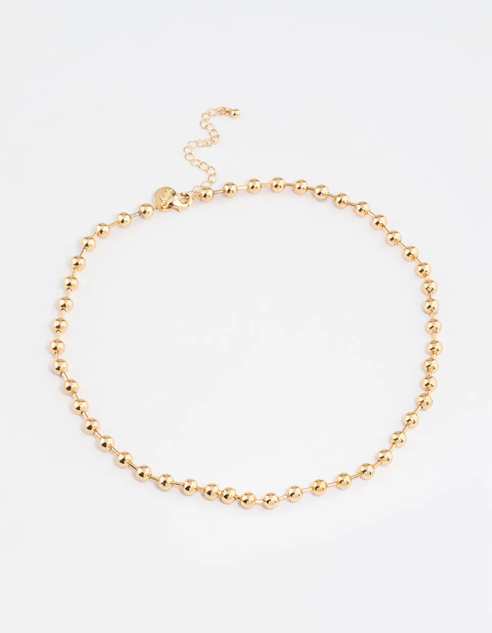 Gold Plated Brass Ball Chain Necklace