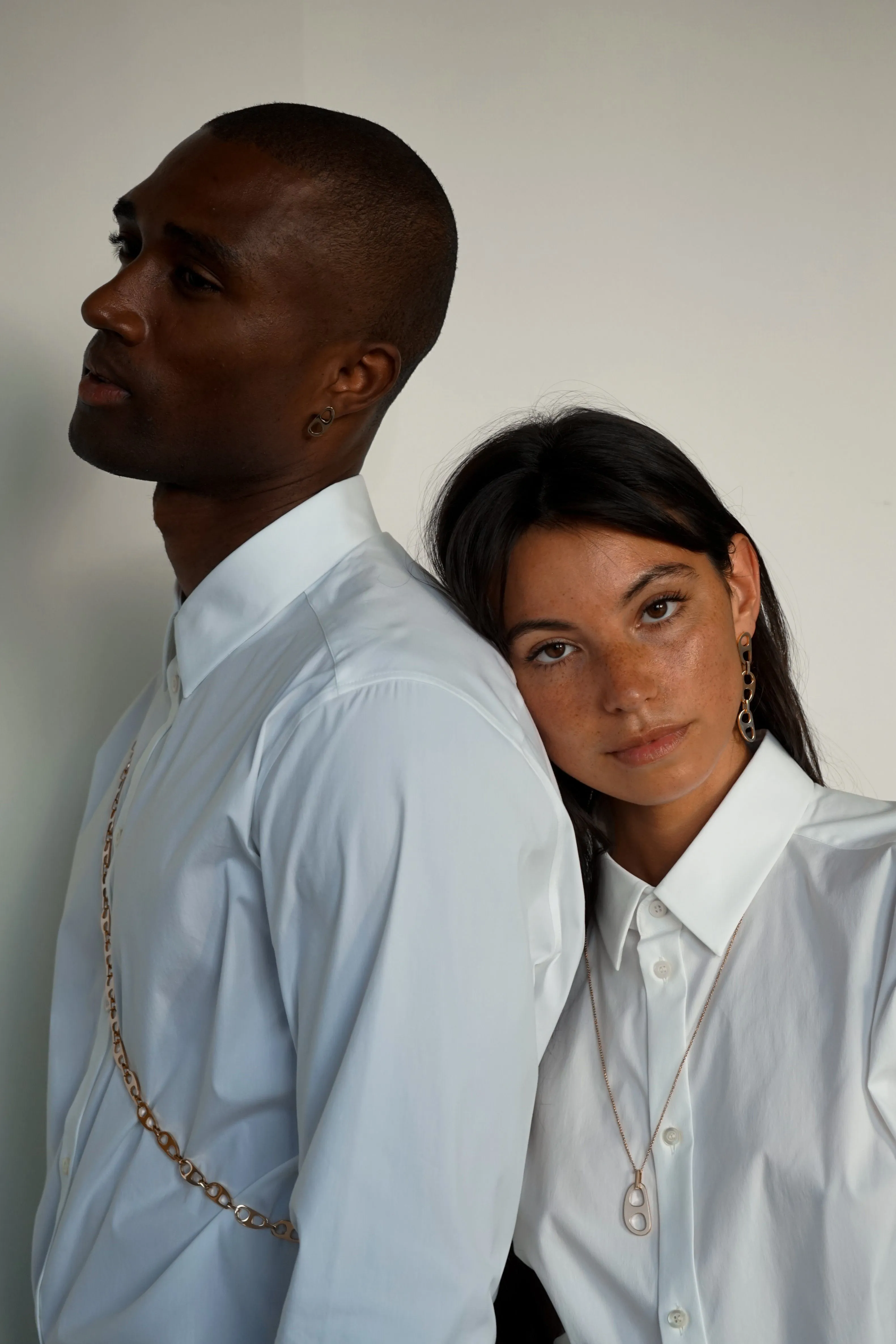 Gold Tab Drop Earrings