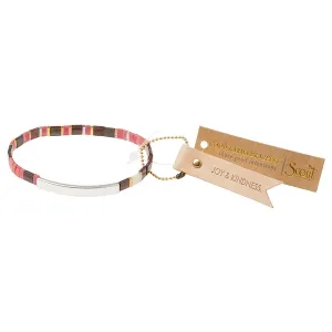 Good Karma Miyuki Bracelet | Joy & Kindness - Mulberry/Silver