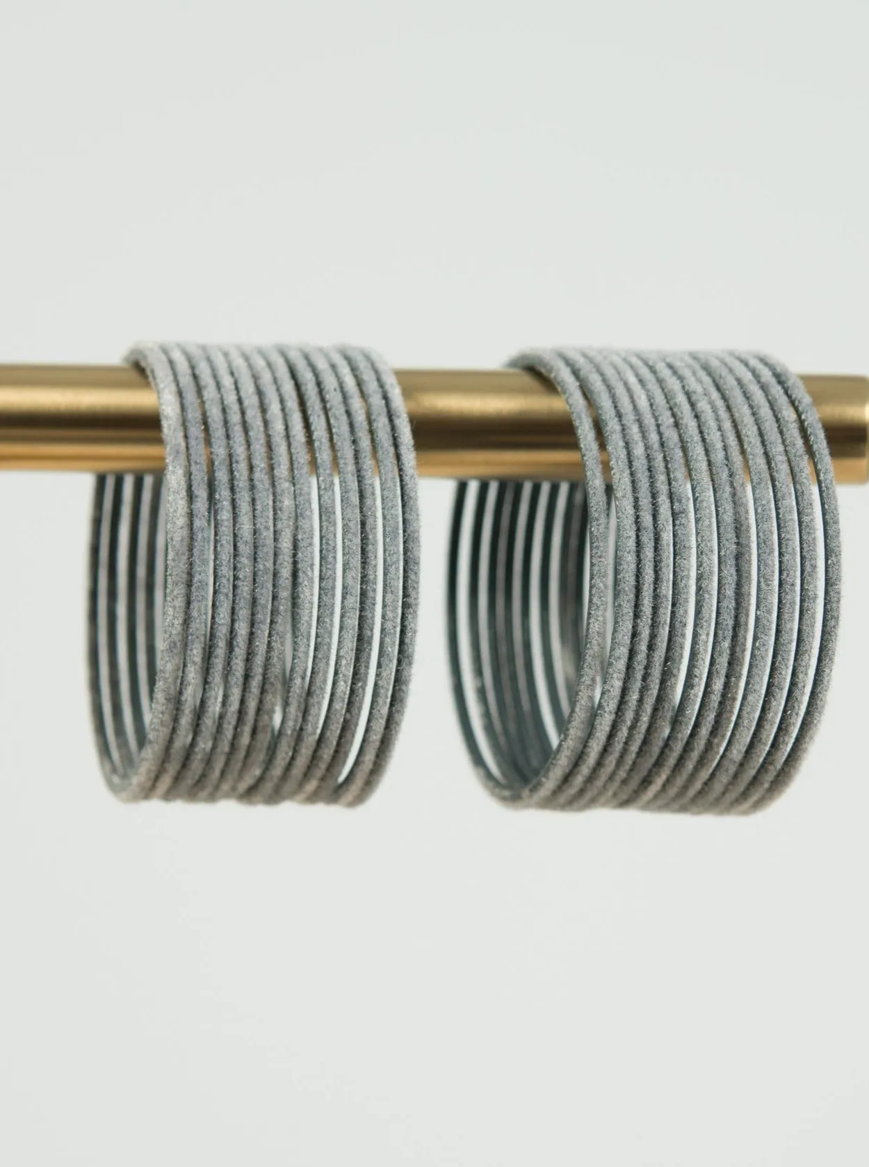 Grey Velour Bangles