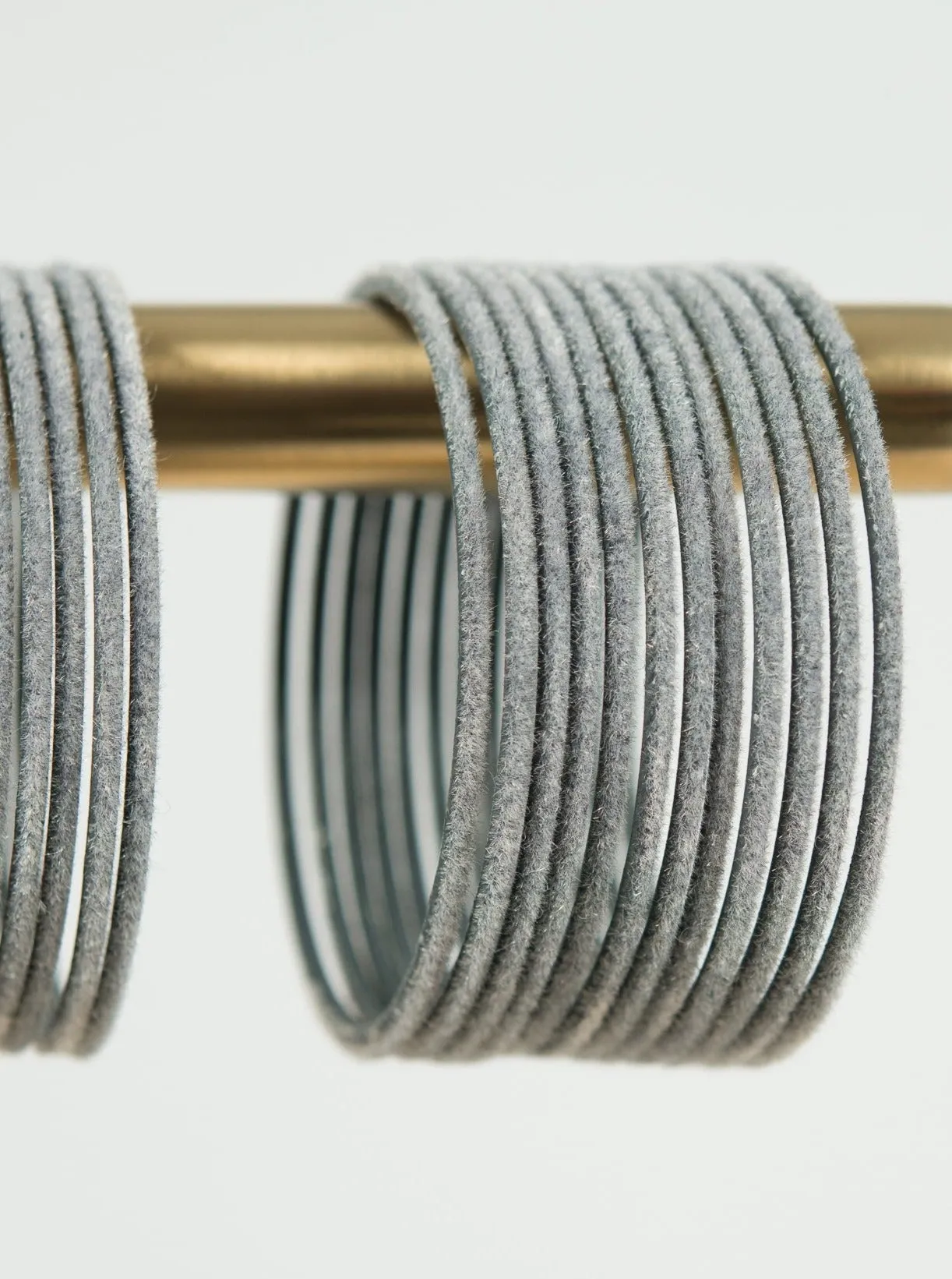 Grey Velour Bangles
