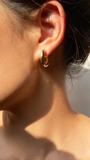 Haley Hoops Large Gold Vermeil