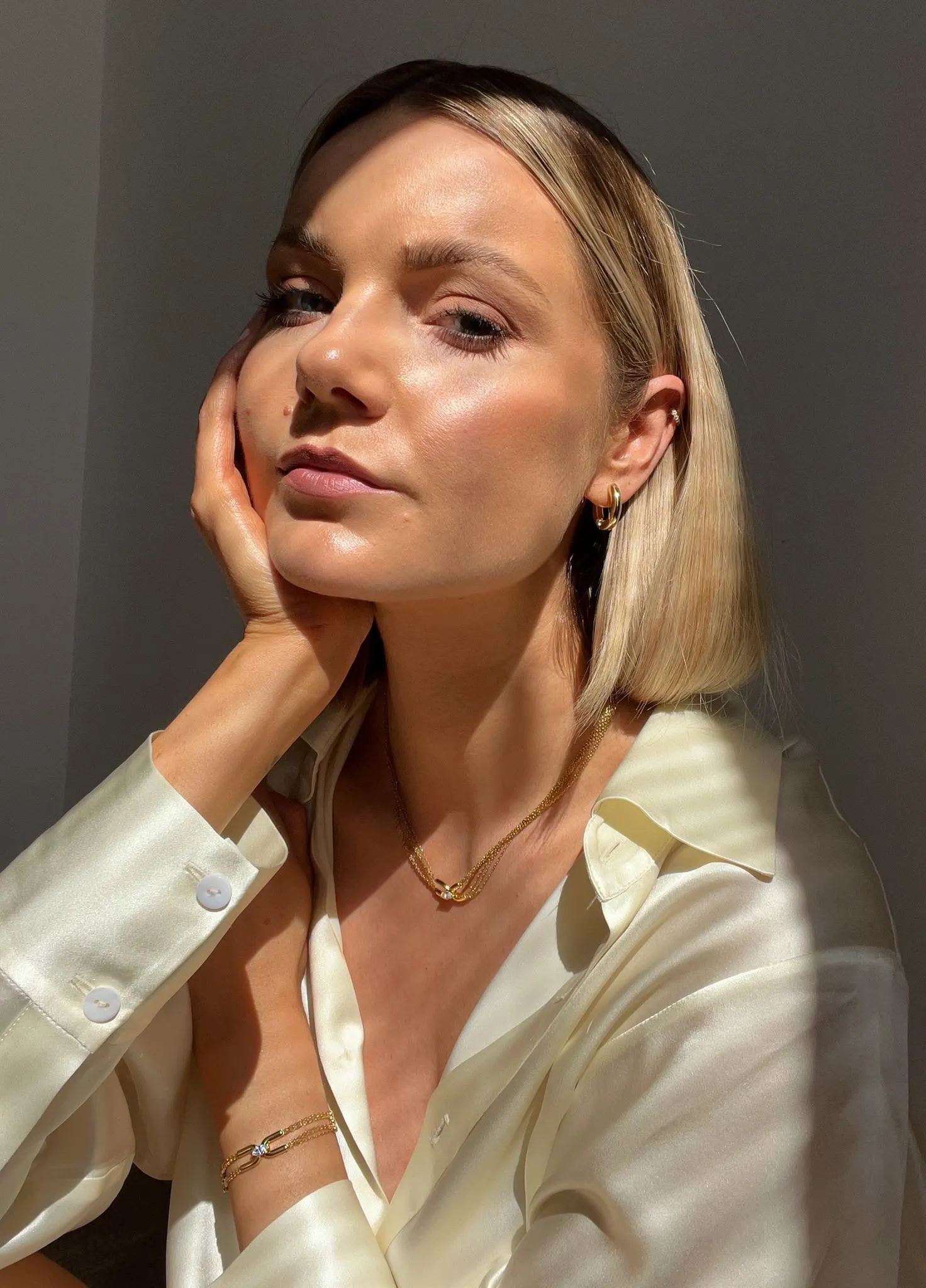 Haley Hoops Small Gold Vermeil