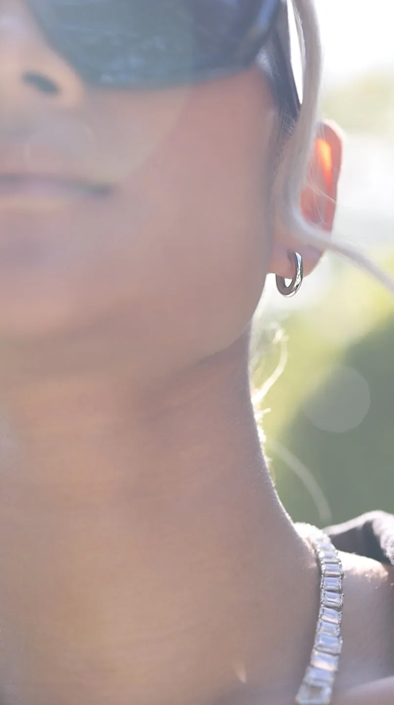Haley Hoops Small Silver