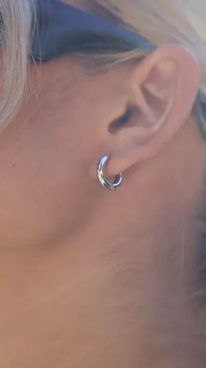 Haley Hoops Small Silver