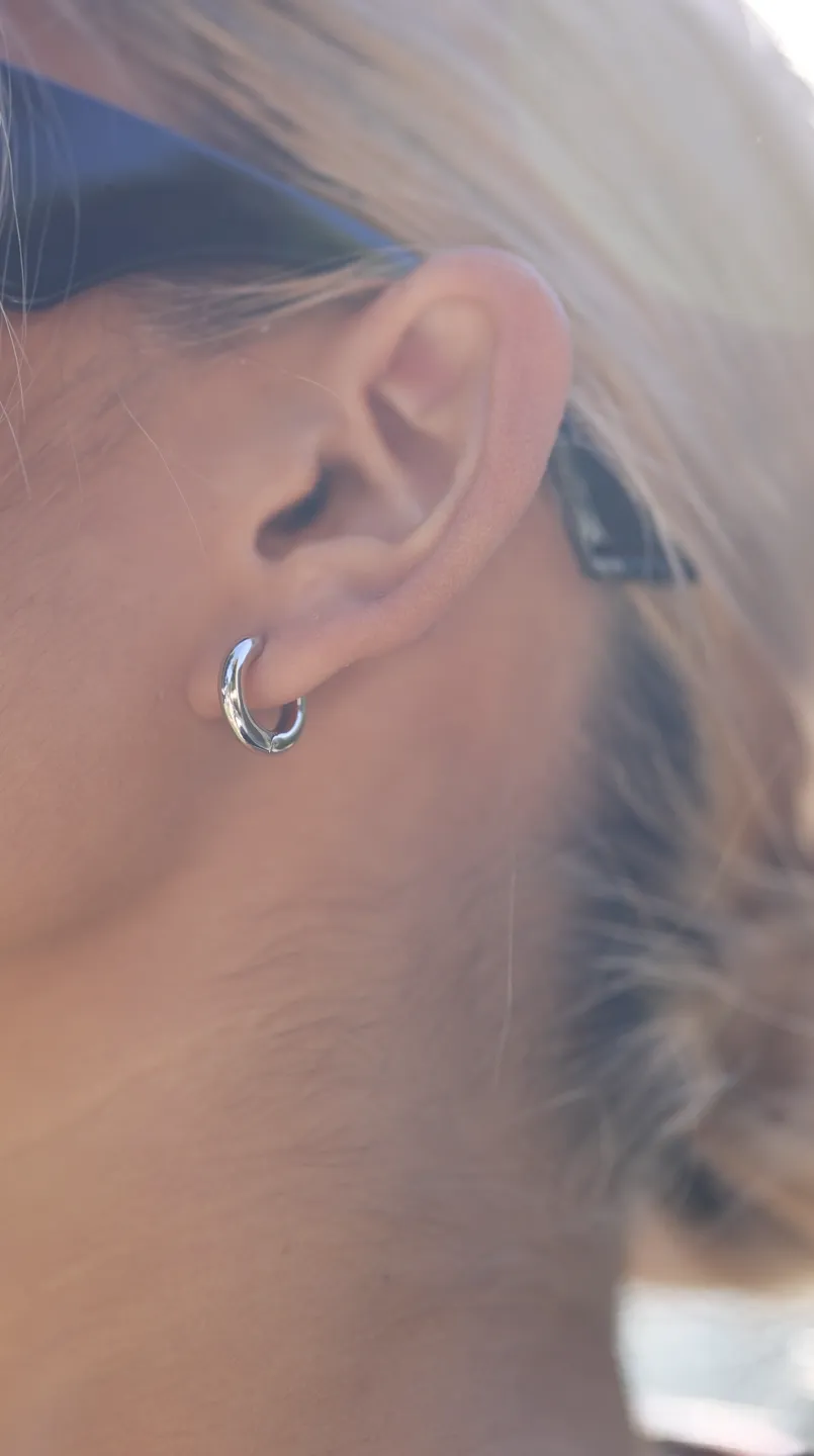 Haley Hoops Small Silver