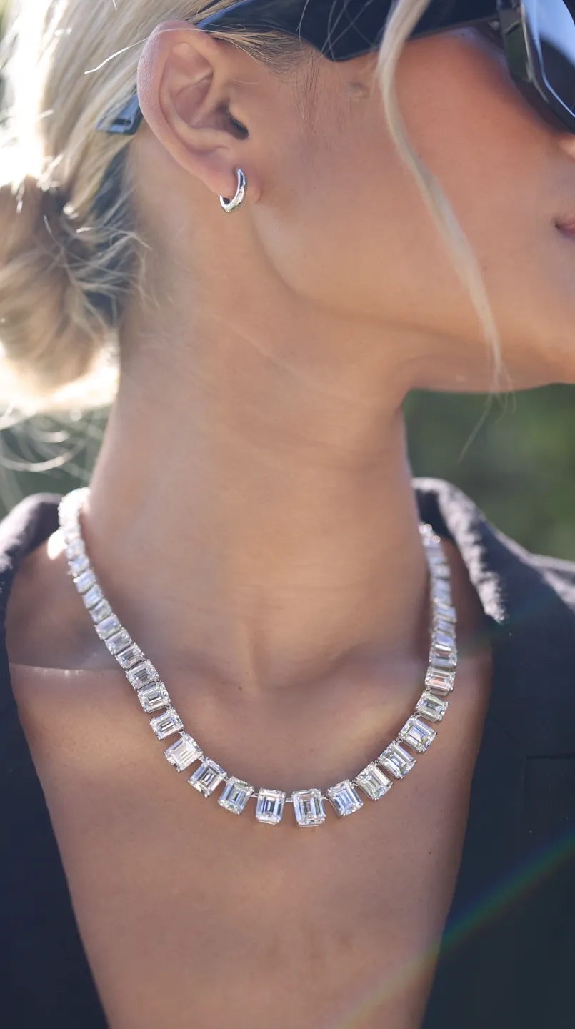 Haley Hoops Small Silver