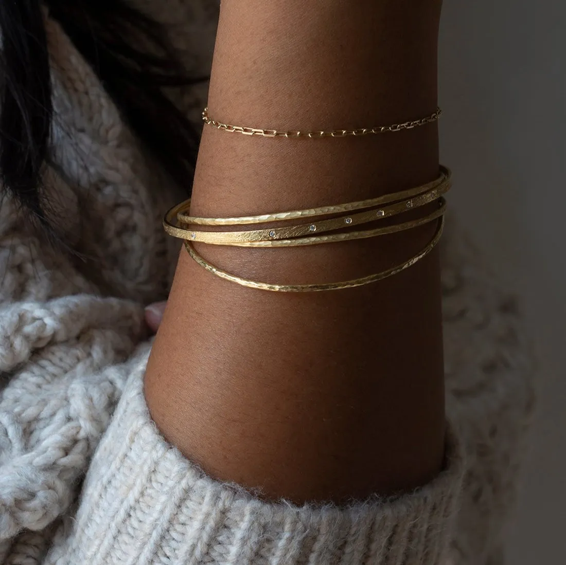 Hammered Bangle