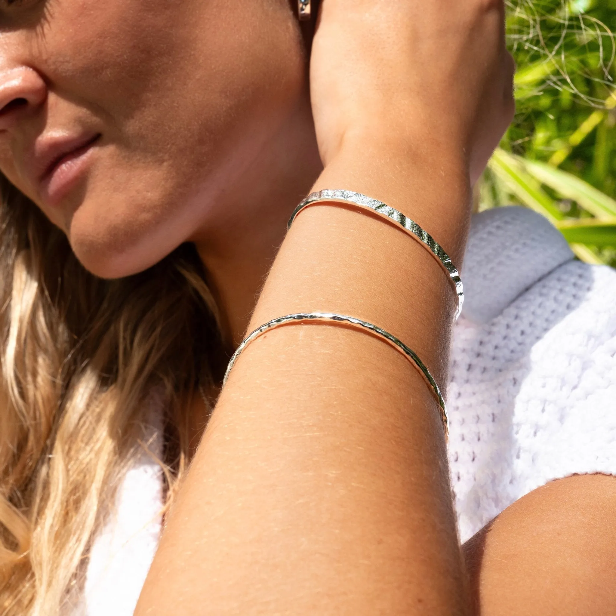 Hammered Stacking Bangle