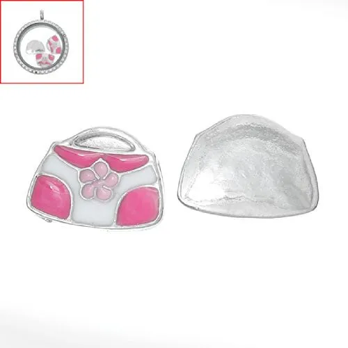 Hand Bag Floating Charms for Glass Locket Pendants and Floating