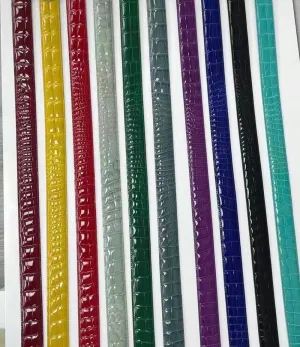 High Shiny Beaded Nile Crocodile Skin Leather Belt