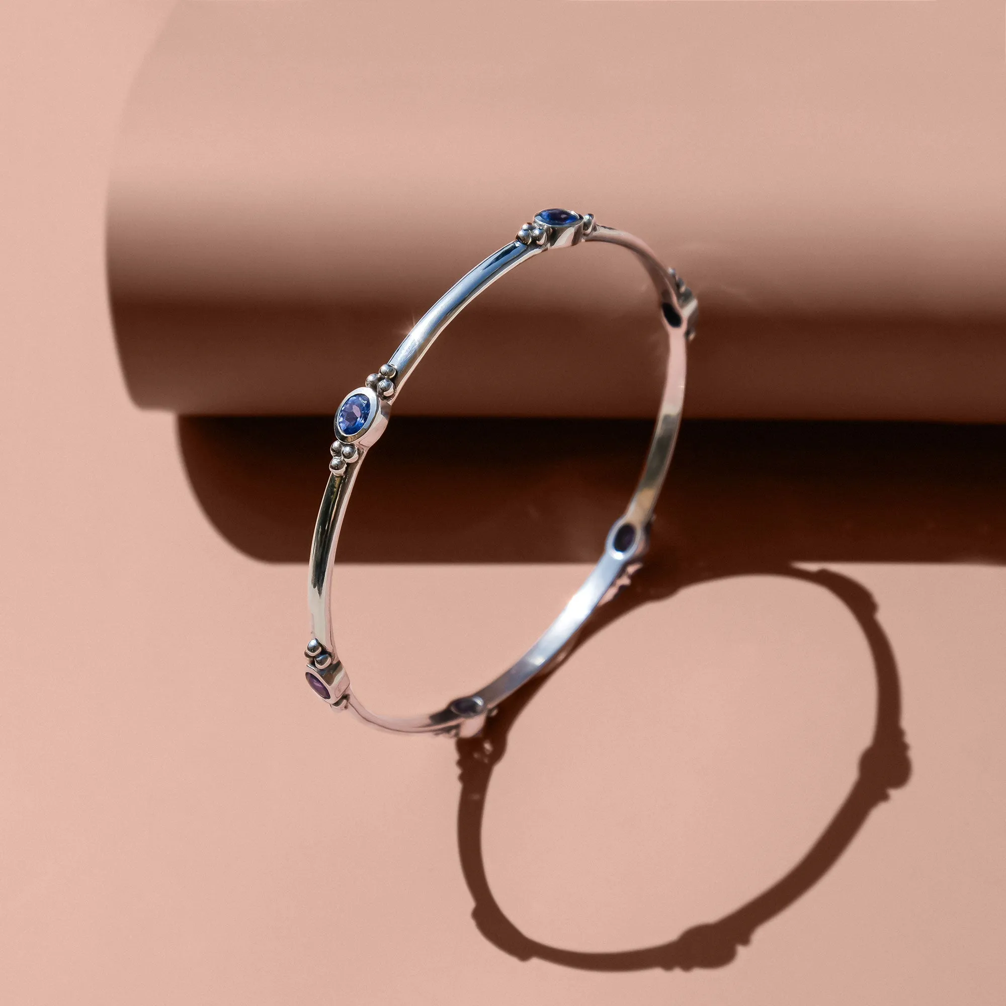 Holi Jewel Bangle - Tanzanite