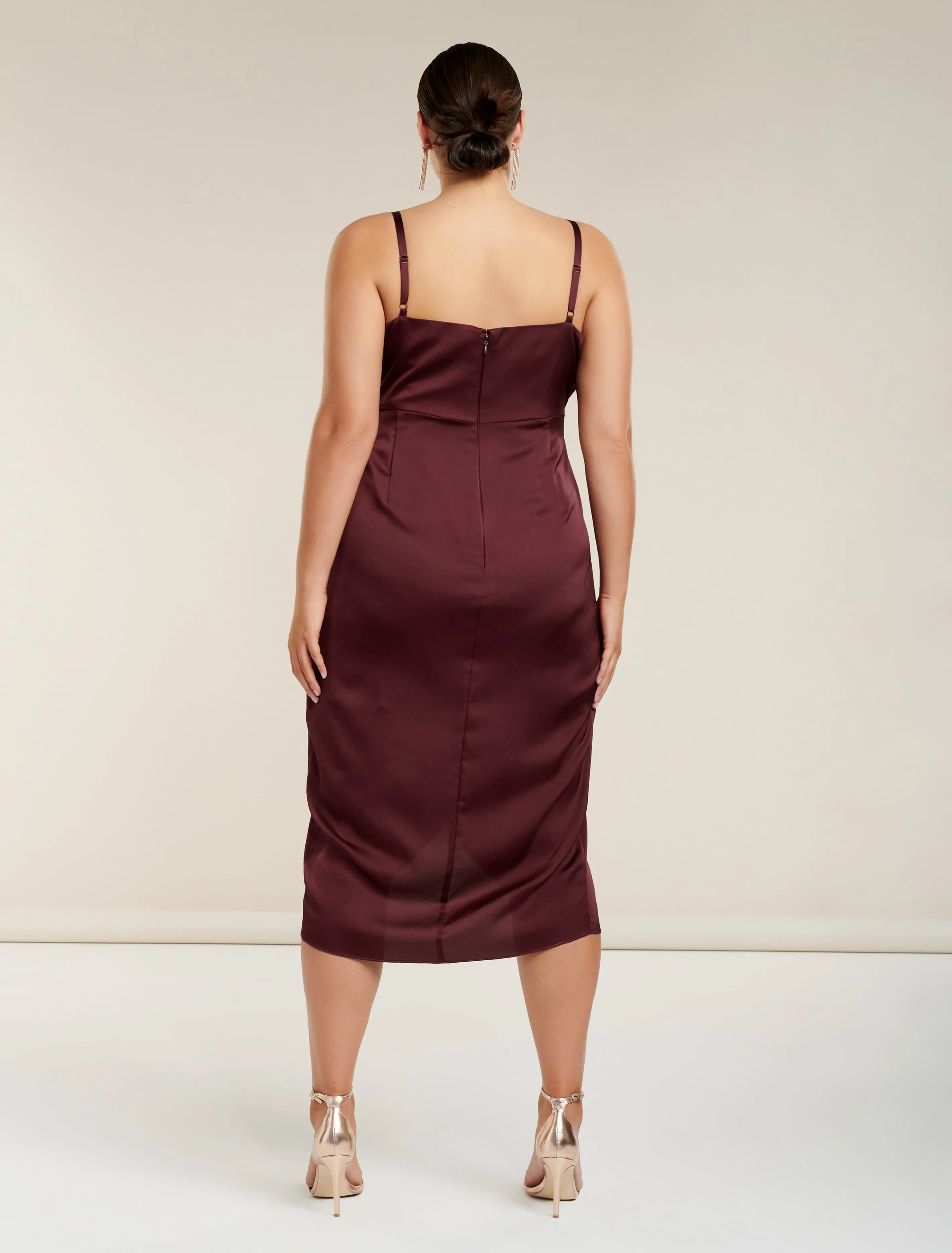 Holly Cowl Neck Midi Curve Dress