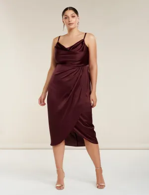 Holly Cowl Neck Midi Curve Dress