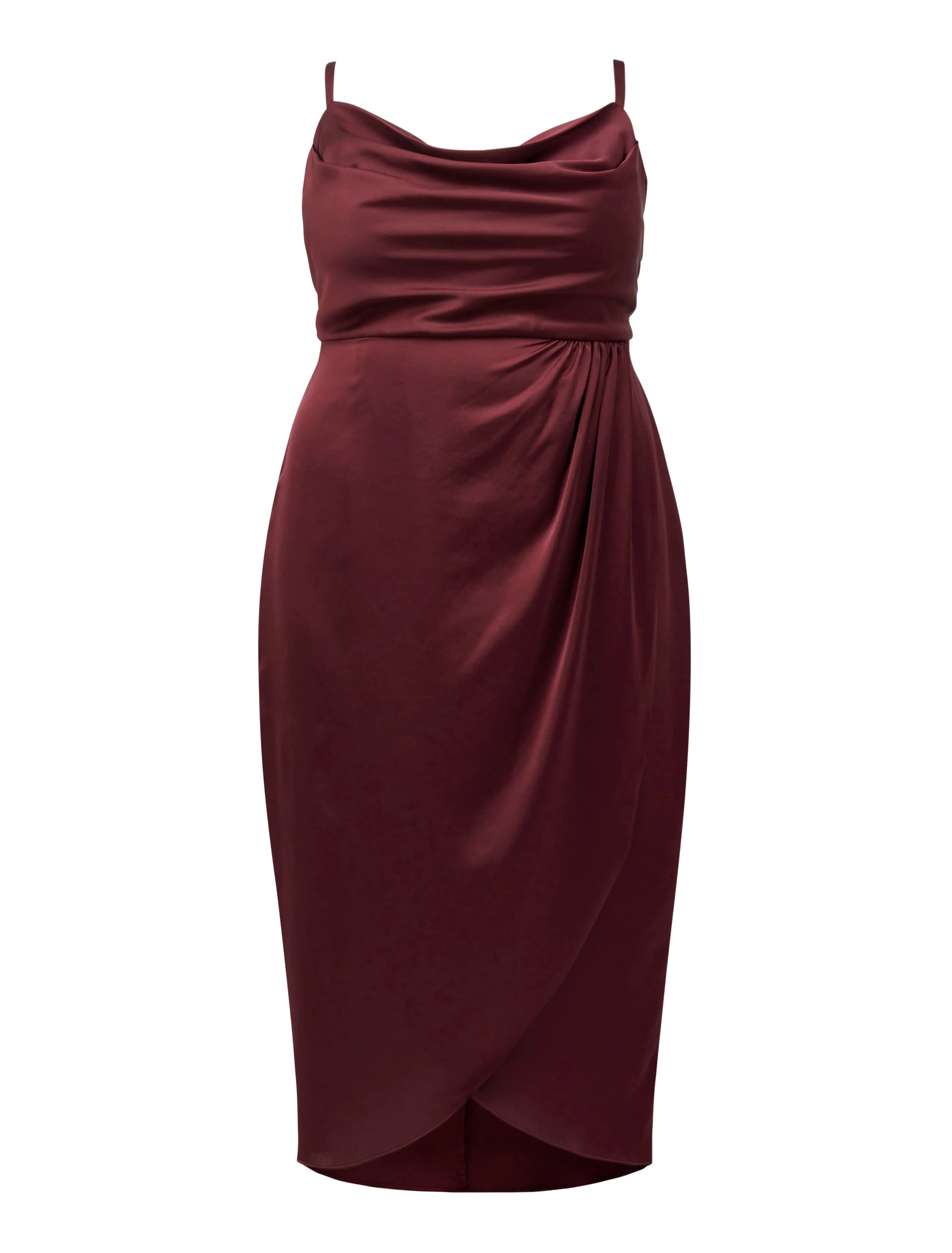 Holly Cowl Neck Midi Curve Dress