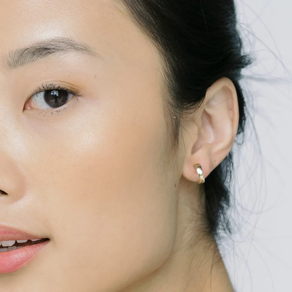 Huggie Hoops, 14k Gold