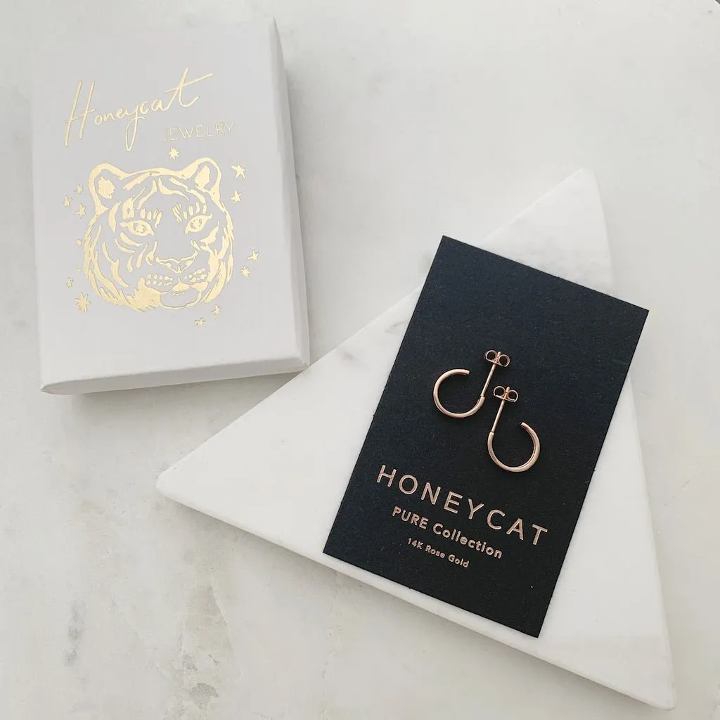 Huggie Hoops, 14k Gold