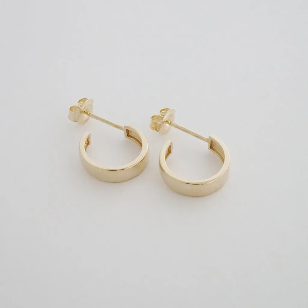 Huggie Hoops, 14k Gold