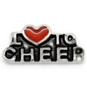 I Love To Cheer Floating Charm