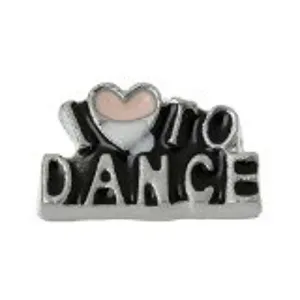 I Love to Dance Floating Charm for Glass Living Memory Locket Pendant