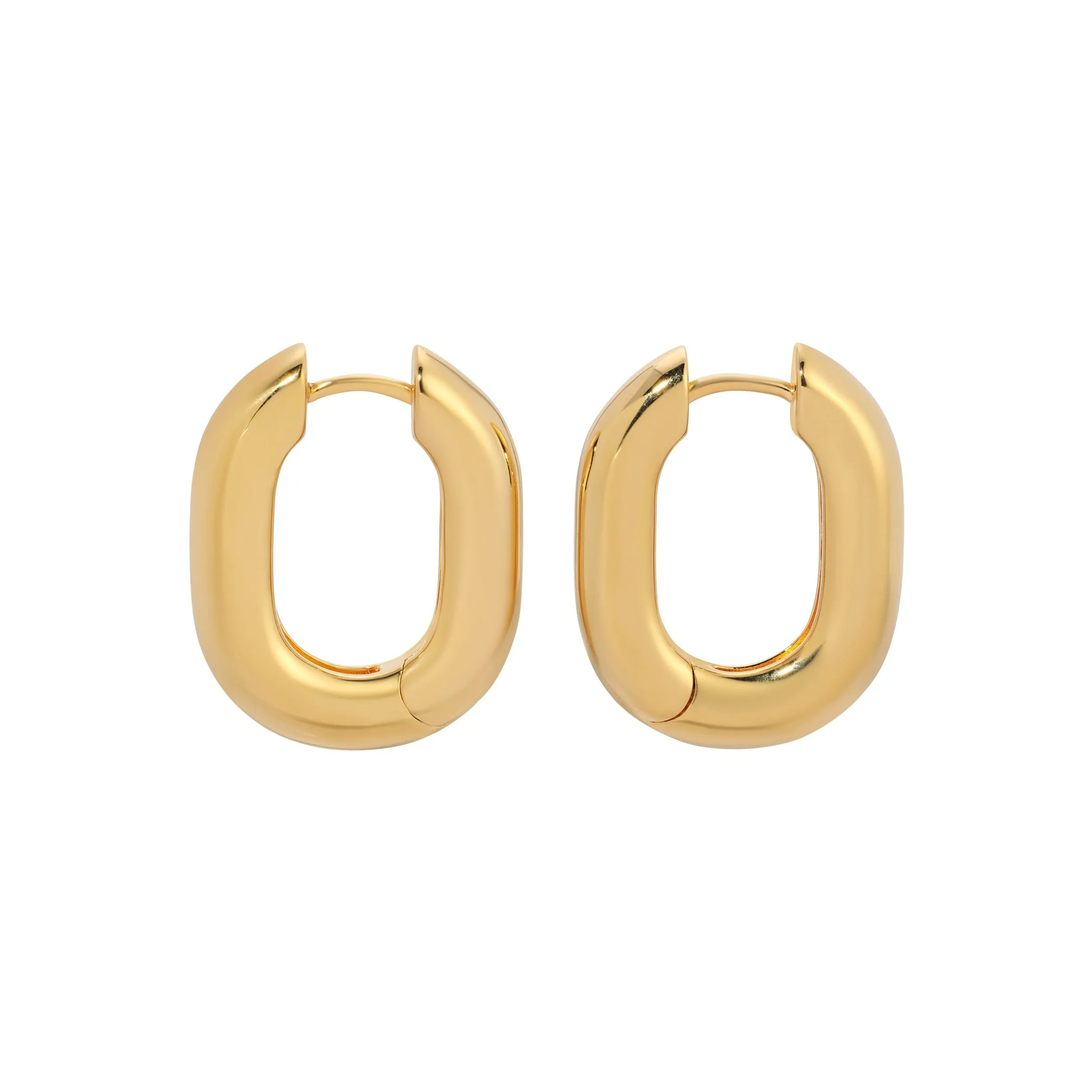 Icon Oval Hoops - Gold Medium