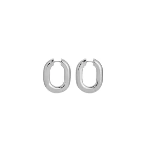 Icon Oval Hoops - Sterling Silver Petite