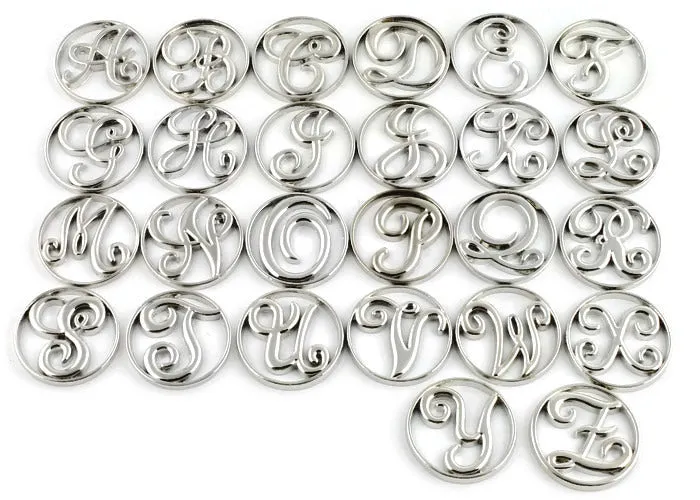 Initial And Birthstone 30mm Floating Charm Locket Necklace With 20" Rolo Chain