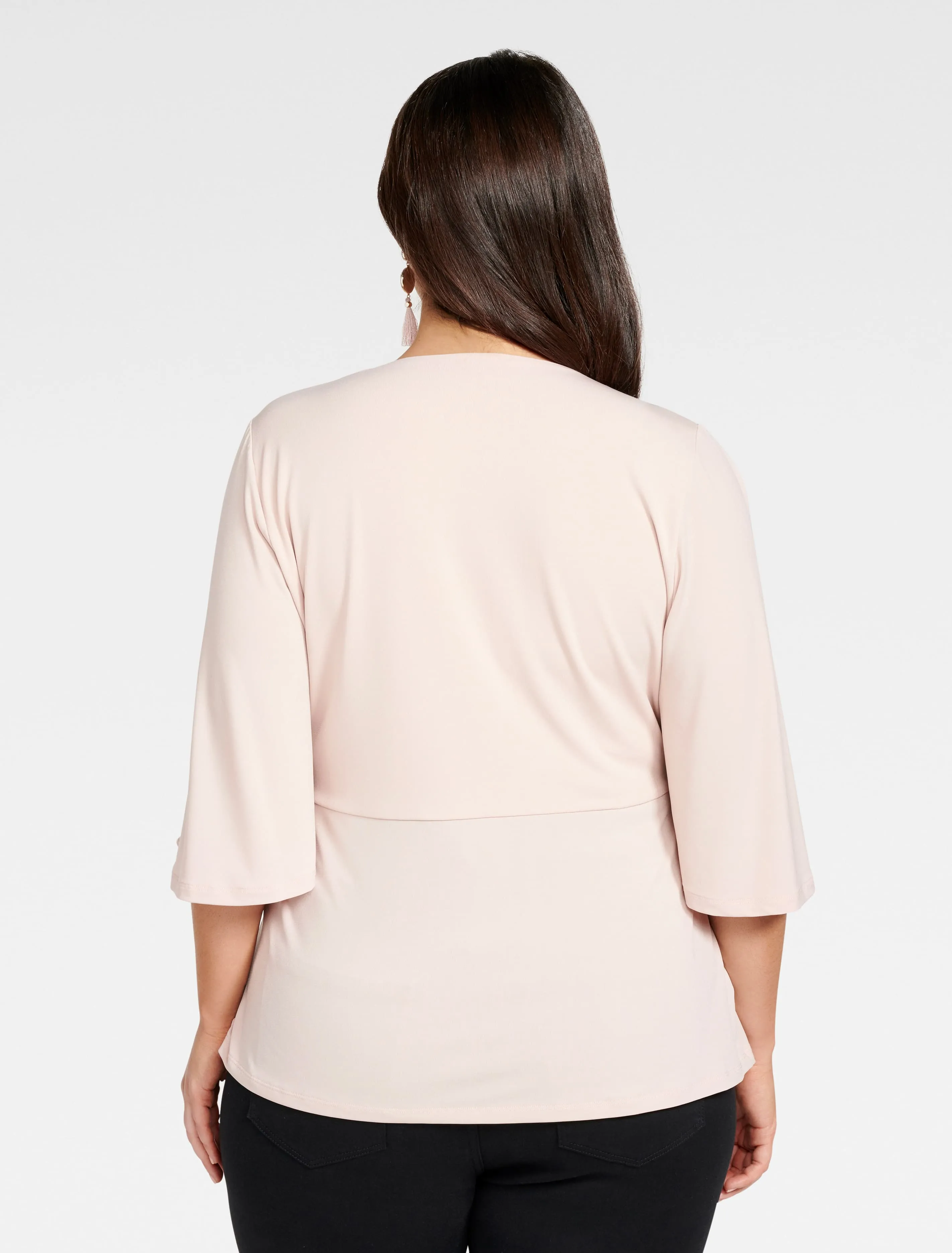 Iris Jersey Curve Wrap Top