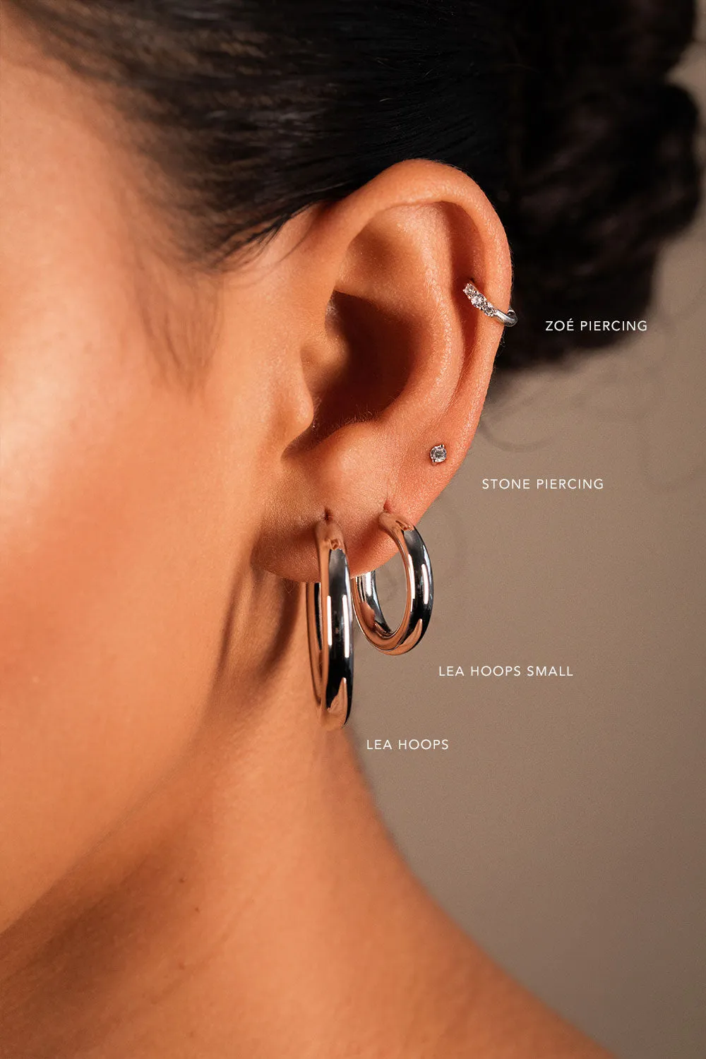 Léa Hoops Silver